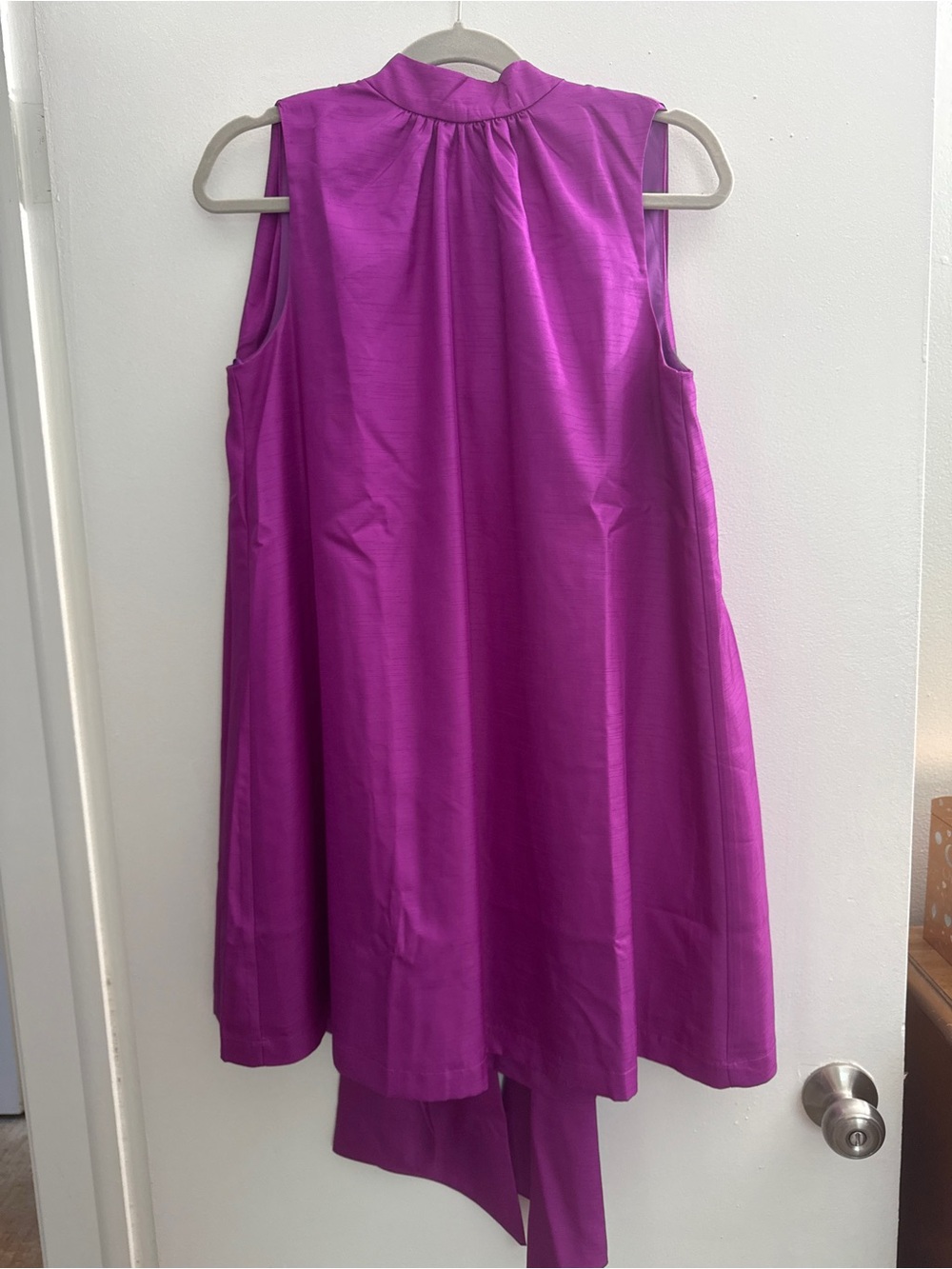 Fate Sleeveless Magenta  Swing Dress